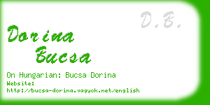 dorina bucsa business card